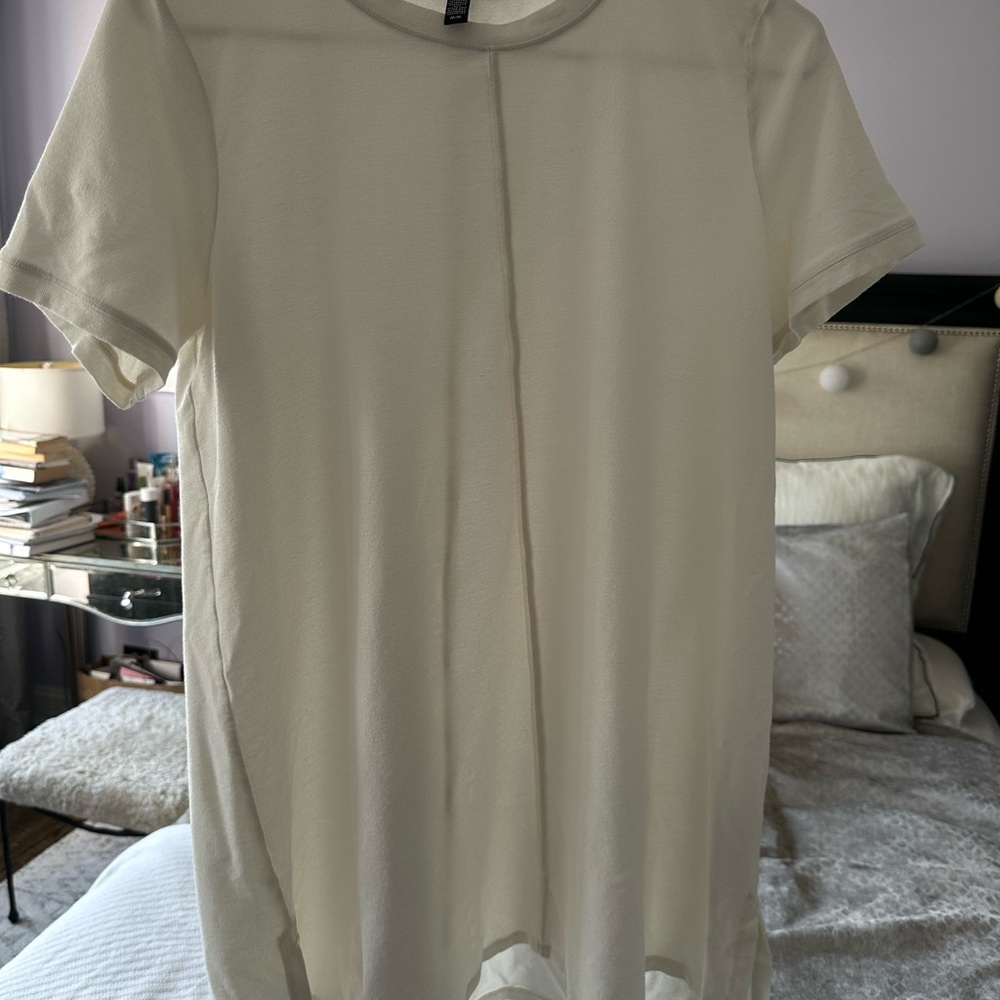 Eileen Fisher Black Button Down Shirt and off white one - Picture 2 of 2